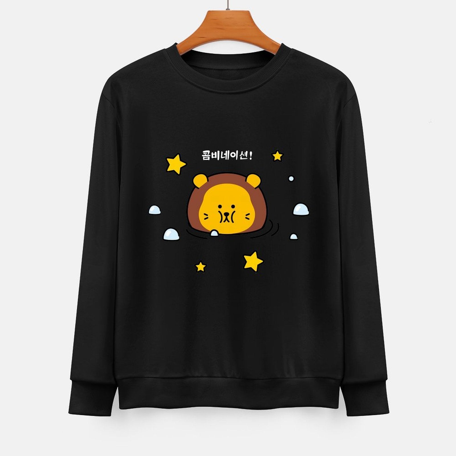 Front Patterned Long Sleeve TopSmooth Feel